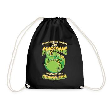 Par conséquent, je suis un amant voilé de panthère caméléon - Sac de sport léger - noir - Devant