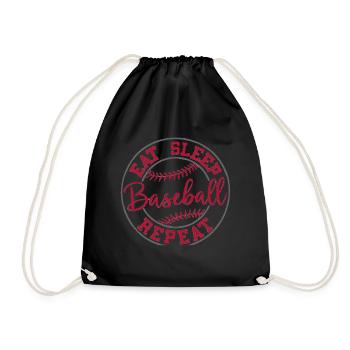Baseball Men Women Kids Player Pitcher Softball - Turnbeutel - Schwarz - Vorne