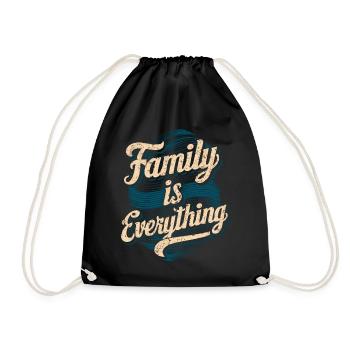 Family Is Everything – Colorful and Important - Drawstring Bag - black - Front