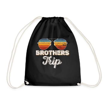 Sibling Brothers Journey - Drawstring Bag - black - Front