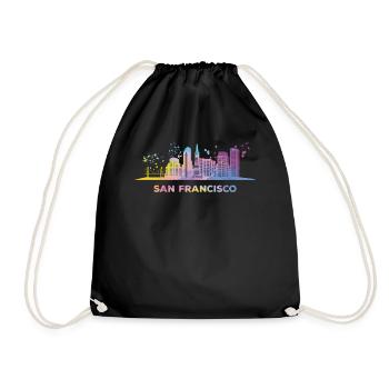 San Franciscans Skyline San Francisco - Drawstring Bag - black - Front