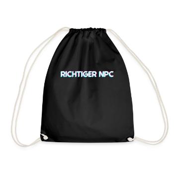 Real NPC Boy – Humour et style de joueur - Sac de sport léger - noir - Devant