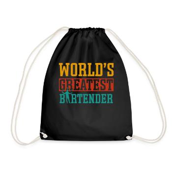 Bartender Mixologist World's - Turnbeutel - Schwarz - Vorne