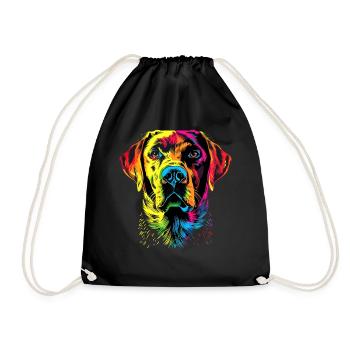 Labrador Retriever Couleurs Colorées Pop Art Chiens - Sac de sport léger - noir - Devant
