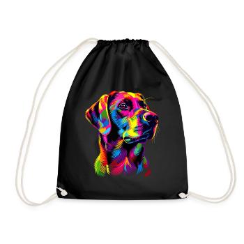 Labrador Retriever Couleurs Colorées Pop Art Chiens - Sac de sport léger - noir - Devant