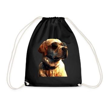 Labrador Retriever Chien Amour Jeunes Labradors Mignons - Sac de sport léger - noir - Devant