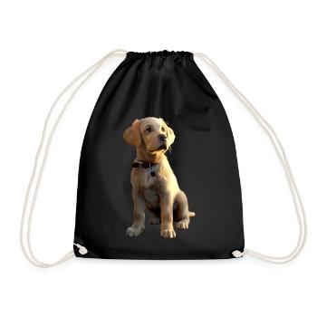 Labrador Retriever Chien Amour Jeunes Labradors Mignons - Sac de sport léger - noir - Devant
