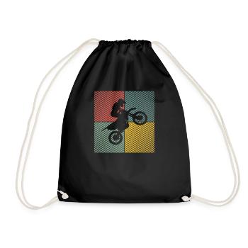 Pit-bike supermotard Dirtbike Vintage Pitbike - Sac de sport léger - noir - Devant