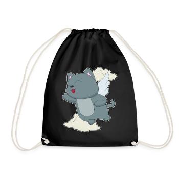 Ailes d’ange chat - Sac de sport léger - noir - Devant