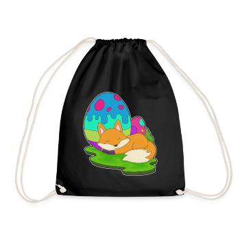 Fox Easter Easter Eggs - Drawstring Bag - black - Front