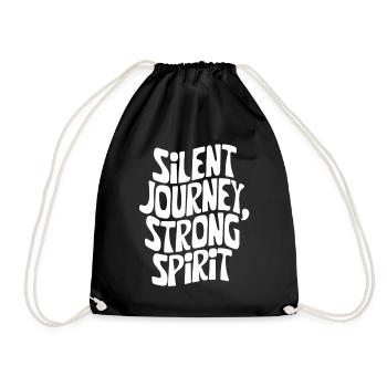 Silent Journey, Strong Spirit - Silent Walking - Drawstring Bag - black - Front