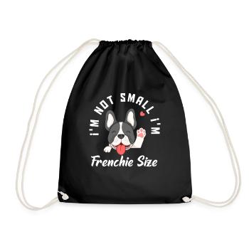Pas petit bouledogue français chien chien - Sac de sport léger - noir - Devant