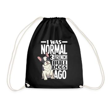 Funny French Bulldog Owner - Drawstring Bag - black - Front