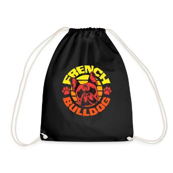 Bouledogue français - Sac de sport léger - noir - Devant