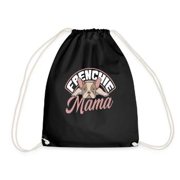 French Bulldog Mom Mom - Drawstring Bag - black - Front