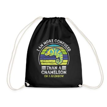 I'm more confused than a chameleon - Drawstring Bag - black - Front