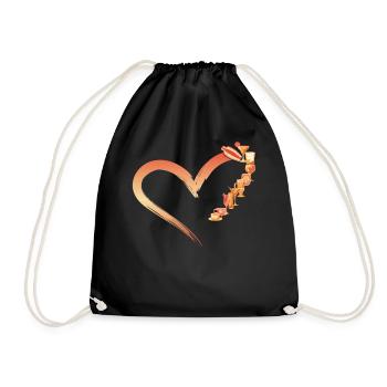 Bartender Mixologist Heart - Drawstring Bag - black - Front