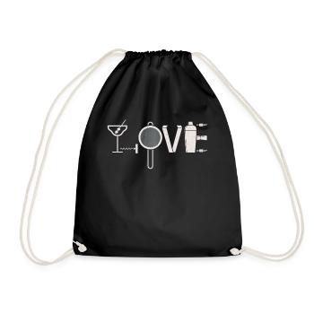 Barman Mixologue Love - Sac de sport léger - noir - Devant