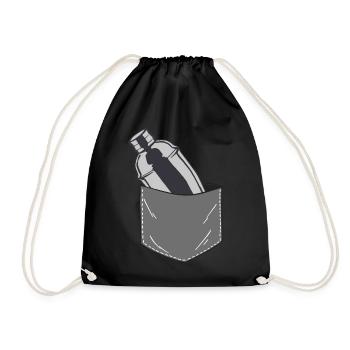 Bartender Mixologist Pocket - Turnbeutel - Schwarz - Vorne
