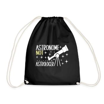 Astronom Astronomie - Turnbeutel - Schwarz - Vorne
