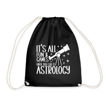 Astronom Astronomie - Turnbeutel - Schwarz - Vorne