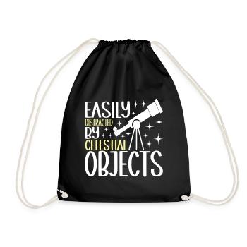 Astronomer Astronomy - Drawstring Bag - black - Front