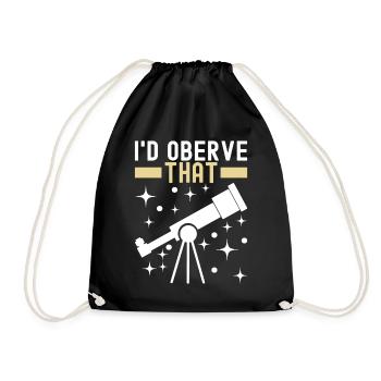 Astronomer Astronomy - Drawstring Bag - black - Front