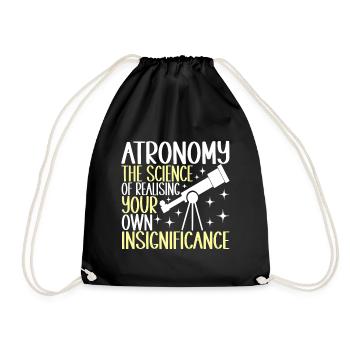 Astronom Astronomie - Turnbeutel - Schwarz - Vorne