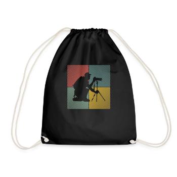Photography Camera Wildlife Photographers Nature Photographer - Drawstring Bag - black - Front