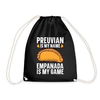 Empanada Spanische Teigtasche Mexikanisch - Turnbeutel - Schwarz - Vorne