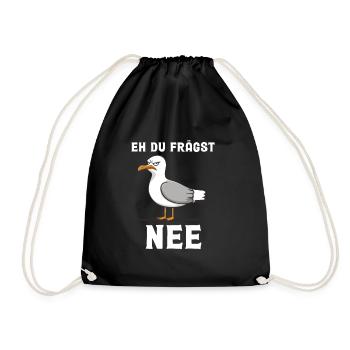 Avant que vous ne demandiez non, mouette - Sac de sport léger - noir - Devant