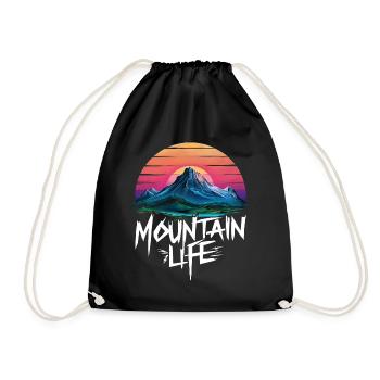 Coucher de soleil oriental à la montagne - Sac de sport léger - noir - Devant