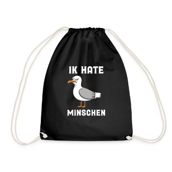Je déteste les gens d’Allemagne du Nord - Sac de sport léger - noir - Devant