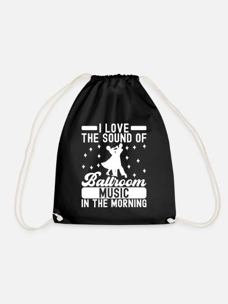 Ballroom Dance Ballroom Dancers Ballroom Dancers - Drawstring Bag - black