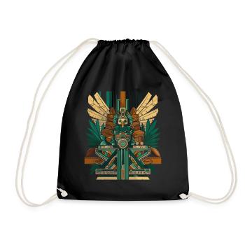 Mayan God Mayan Mythology Ek Chuah Artwork - Drawstring Bag - black - Front