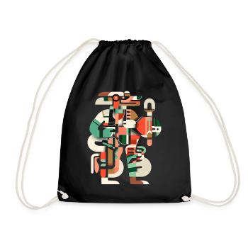 Mayan God Mayan Mythology Itzamna - Drawstring Bag - black - Front