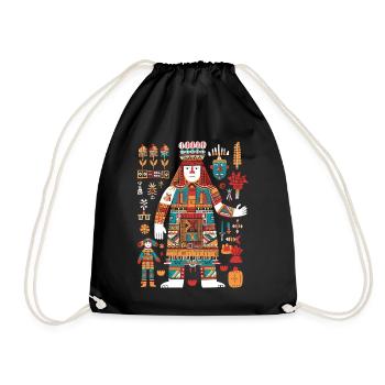 Itzamna Maya God Mythologie maya - Sac de sport léger - noir - Devant
