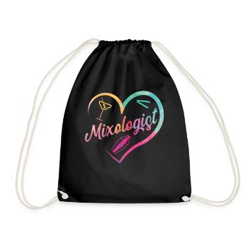 Bartender Mixologist Heart - Turnbeutel - Schwarz - Vorne