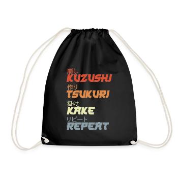 Judo Throwing Techniques - Drawstring Bag - black - Front