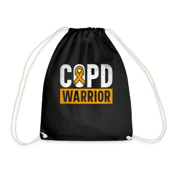 Sensibilisation à la MPOC Maladie pulmonaire BPCO Krieger - Sac de sport léger - noir - Devant