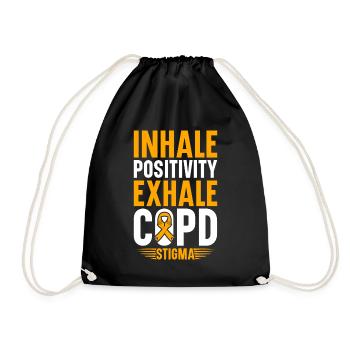 Sensibilisation à la MPOC Maladie pulmonaire BPCO Krieger - Sac de sport léger - noir - Devant