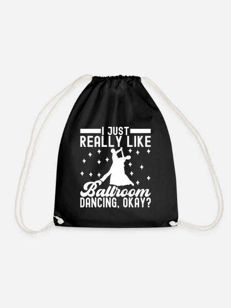 Ballroom Dance Ballroom Dancers Ballroom Dancers - Drawstring Bag - black