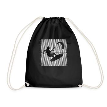 Kitesurf Kiteboard Kitesurfing Kite Surf Board - Sac de sport léger - noir - Devant