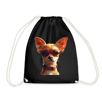 Chihuahua Dog Mistress I Love Cute Chihuahuas - Drawstring Bag - black - Front