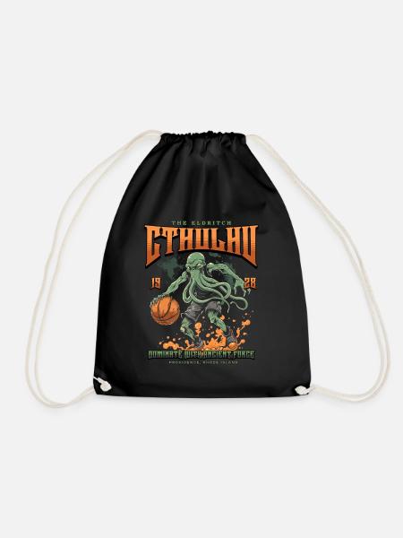 Basketball Cthulhu Kult Lovecraft Necronomicon - Turnbeutel - Schwarz