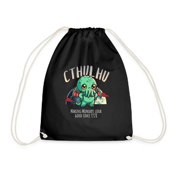 Monday 1928 - Cthulhu cult Lovecraft Necronomicon - Drawstring Bag - black - Front