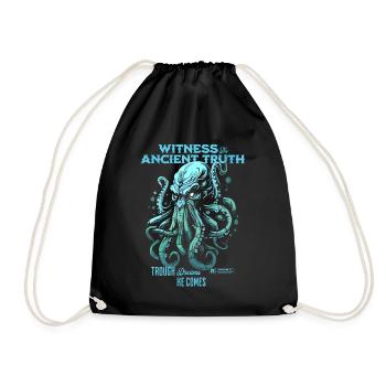 Ancient Truth Cthulhu Cult Lovecraft Necronomicon - Drawstring Bag - black - Front