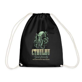 Nightmare - Cthulhu Cult Lovecraft Necronomicon - Drawstring Bag - black - Front