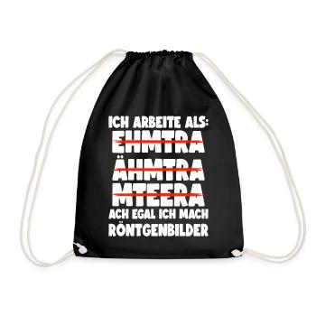 Medizinisch-Technischer Radiologie Assistent MTRA - Turnbeutel - Schwarz - Vorne