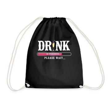 Bartender Mixologist Drink In - Turnbeutel - Schwarz - Vorne